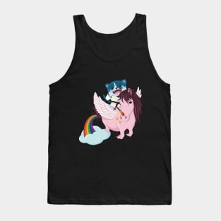 Unicorn rainbow fart Tank Top